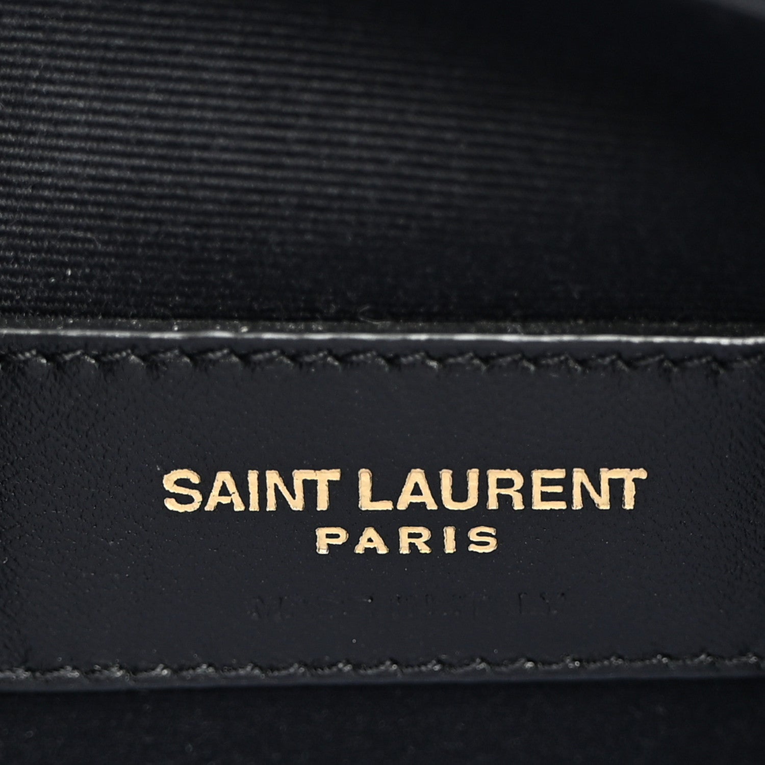 Saint Laurent Grain De Poudre Chevron Monogram Bill Pouch Black 6 of 8