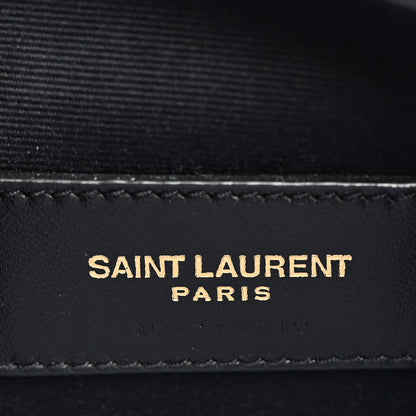 Saint Laurent Grain De Poudre Chevron Monogram Bill Pouch Black 6 of 8