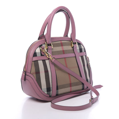 Burberry Bridle Calfskin House Check Small Orchard Bowling Bag Pink 3 of 13
