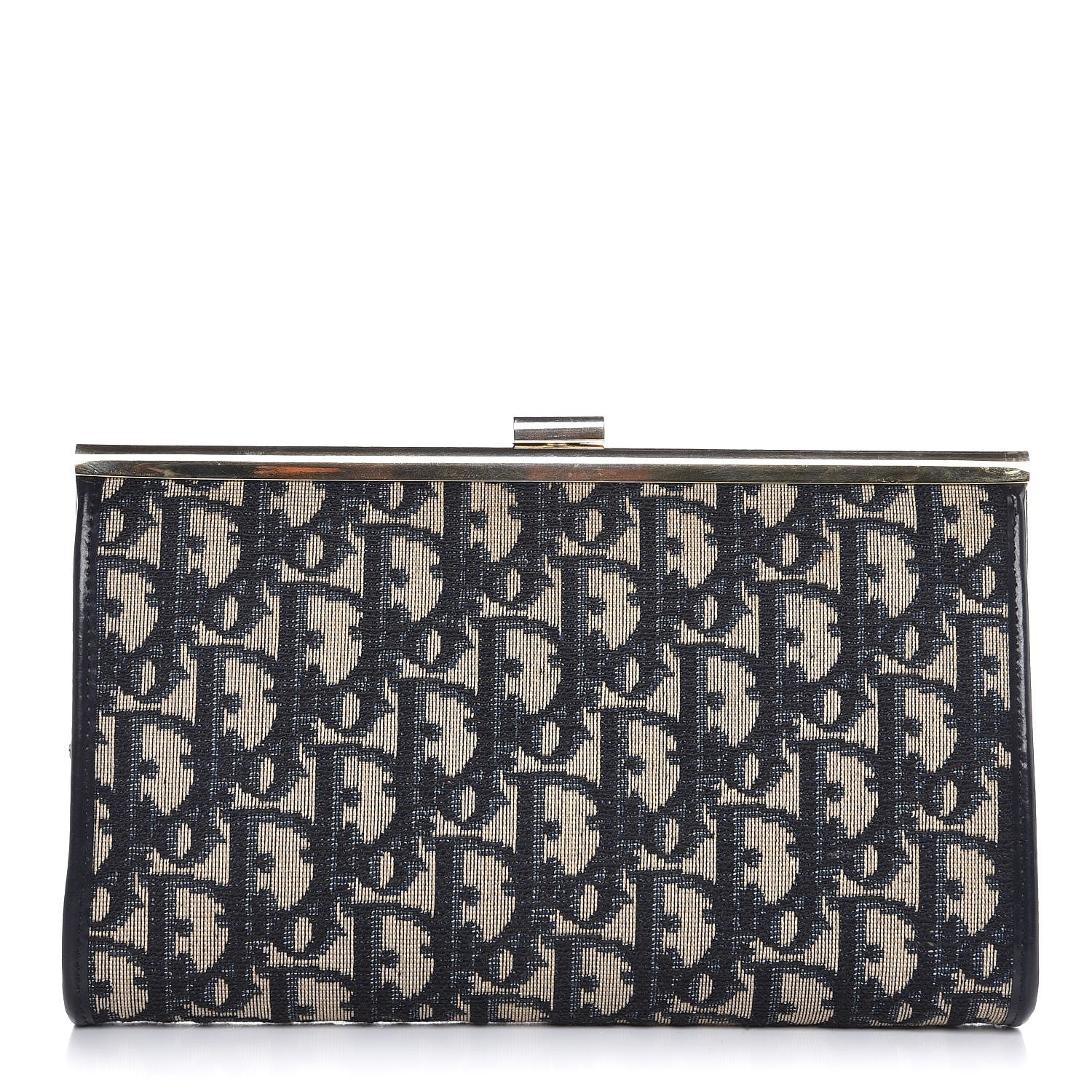 Christian Dior Monogram Small Clutch Navy Blue 1 of 7