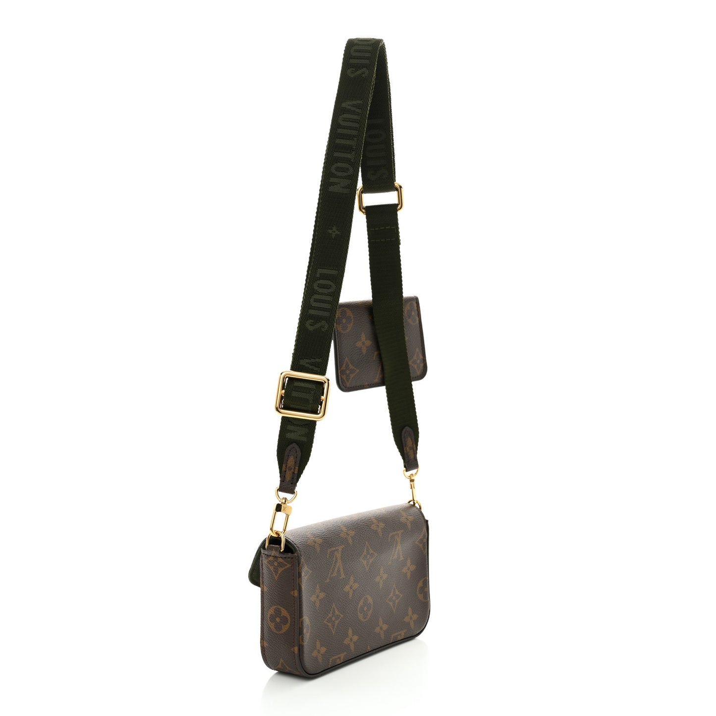 Monogram Felicie Strap & Go Kaki