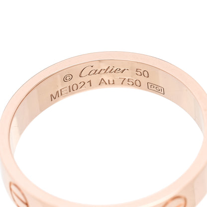 Cartier 18K Pink Gold 3.5mm LOVE Wedding Band Ring 50 5.25 4 of 5