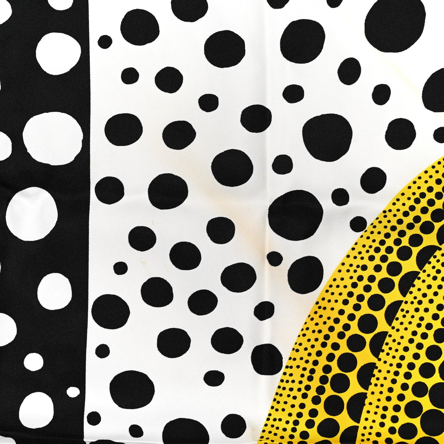 Louis Vuitton LV x YK Kusama Infinity Dots Scarf Black Yellow 5 of 5
