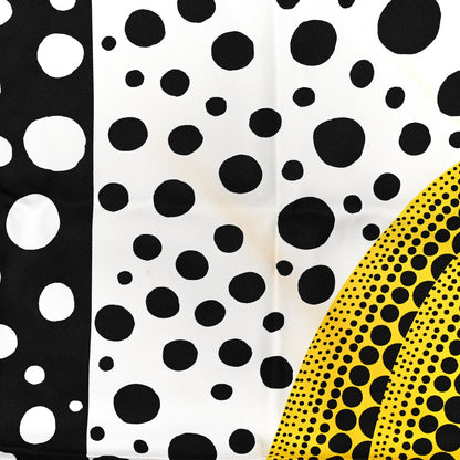 Louis Vuitton LV x YK Kusama Infinity Dots Scarf Black Yellow 5 of 5