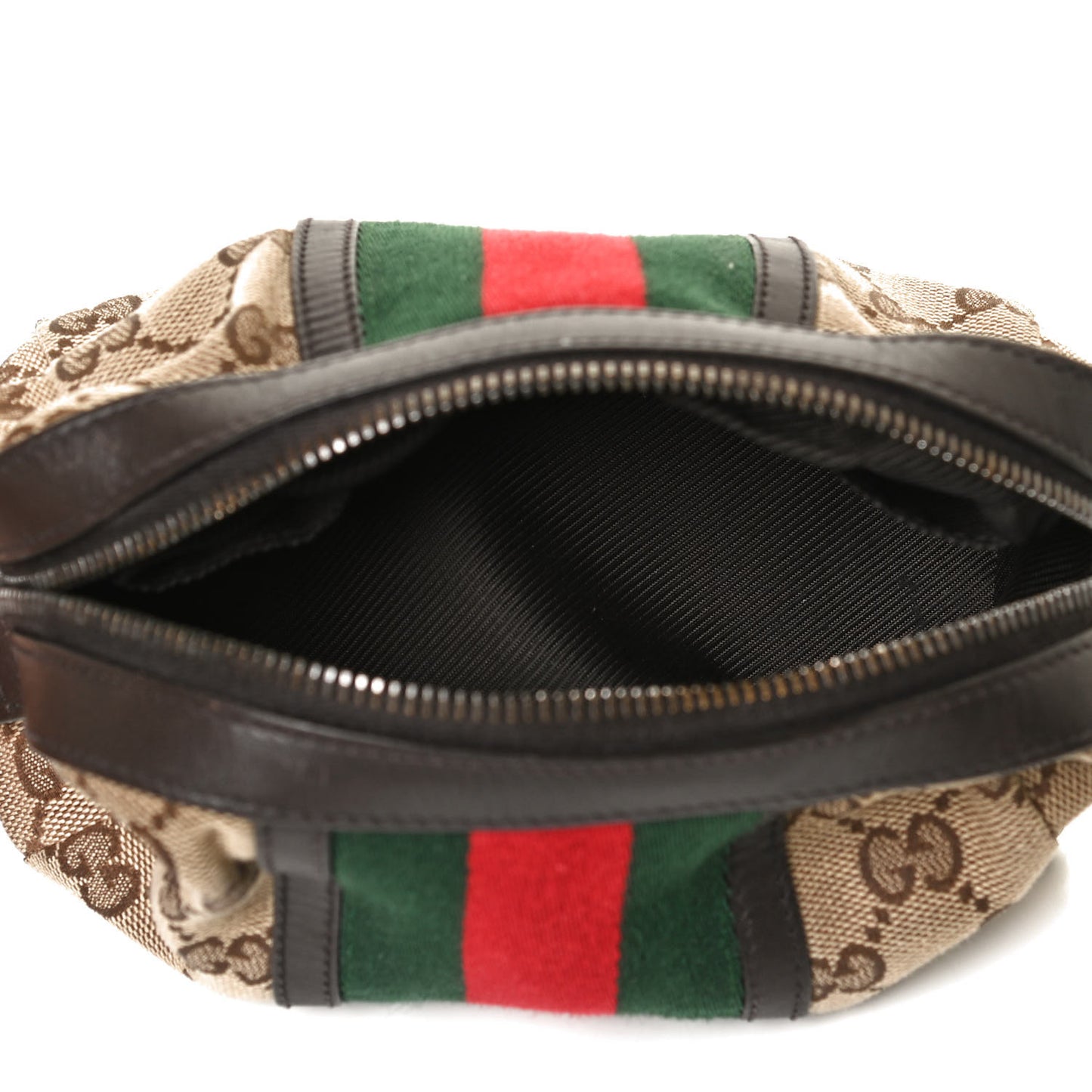Monogram Web Small Cosmetic Case Dark Brown