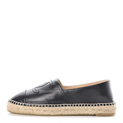 Chanel Lambskin CC Espadrilles 39 Black 1 of 9