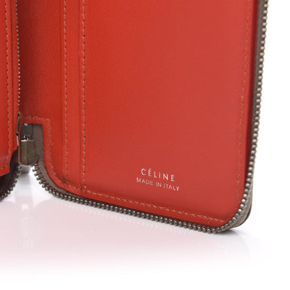 Celine Drummed Calfskin Medium Zip Around Multifunction Wallet Dune 8 of 9