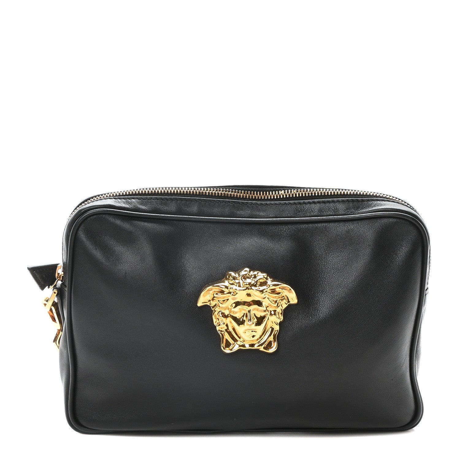 Versace Vitello Palazzo Medusa Wristlet Clutch Bag Black 1 of 9