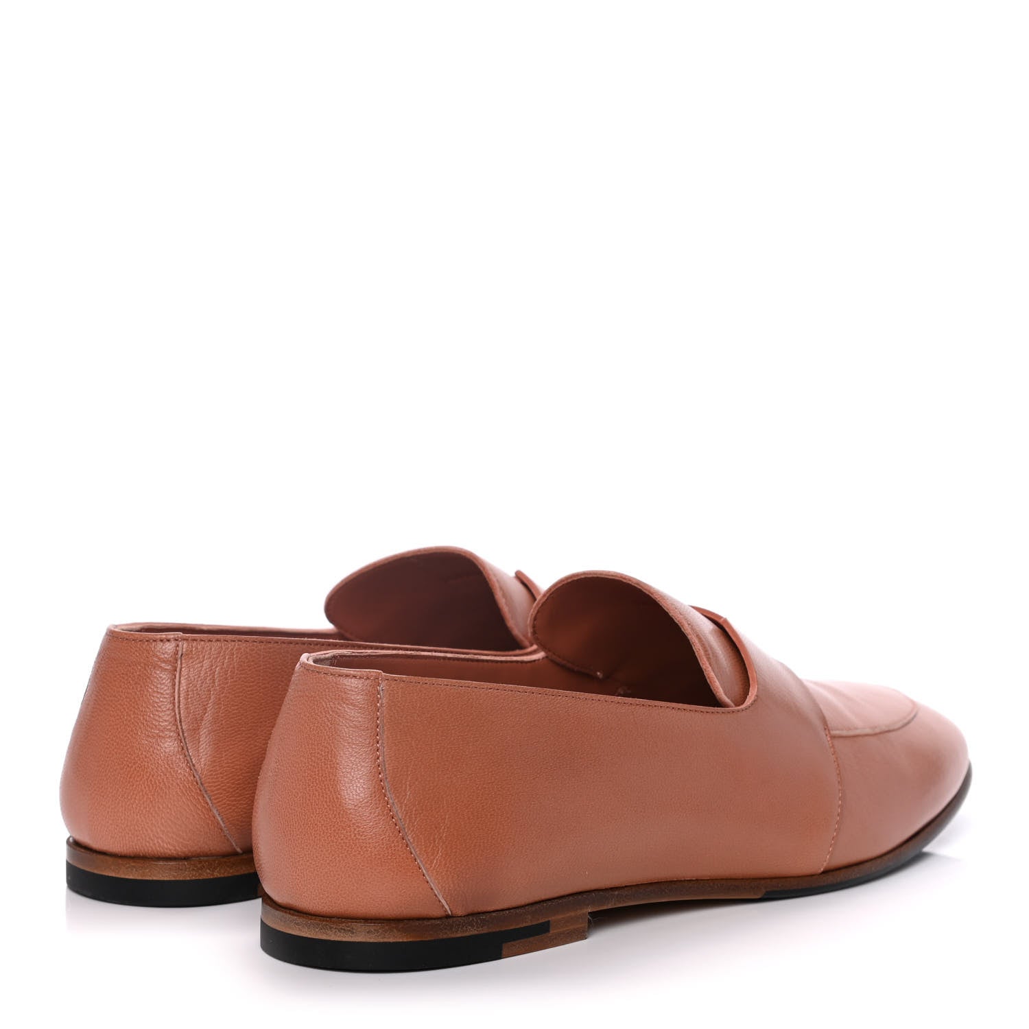 Hermes Goatskin Womens Ancora Moccasin Loafers 39 Rose Bubinga 4 of 13