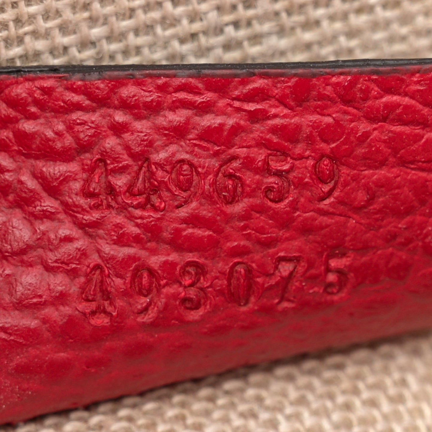 Dollar Calfskin GG Charm Satchel Red