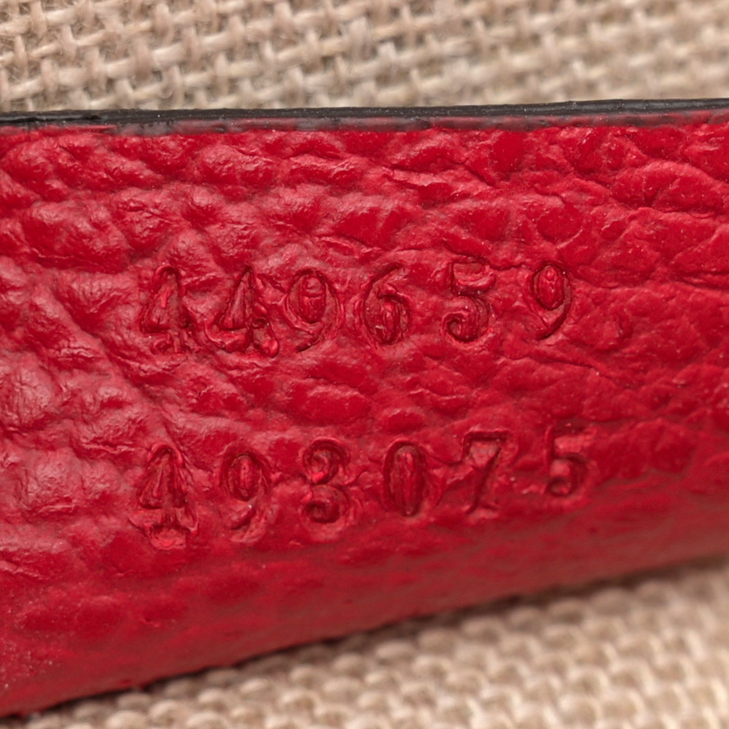 Gucci Dollar Calfskin GG Charm Satchel Red 7 of 13