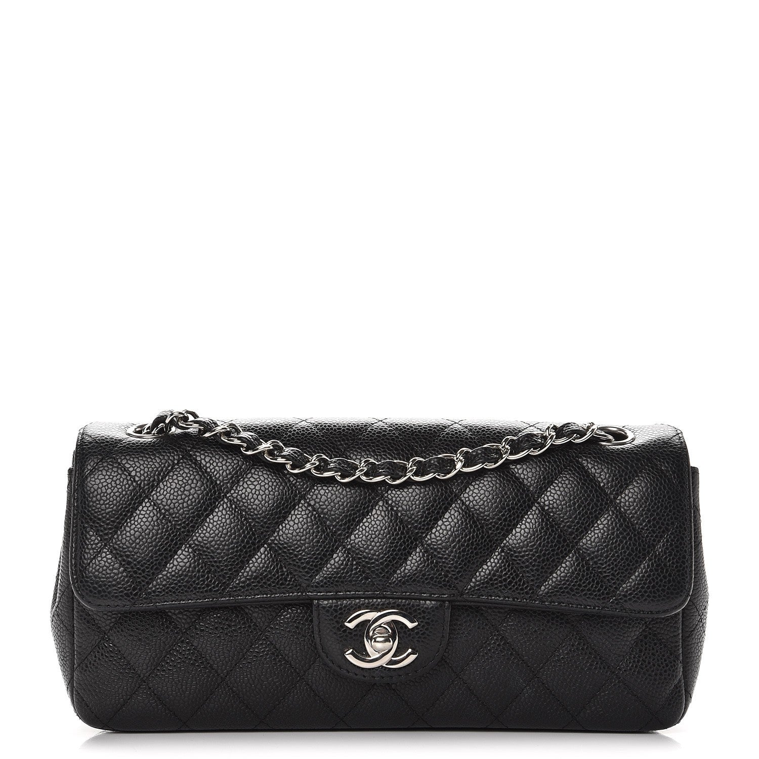 Chanel Caviar Quilted East West Flap Black 1 of 9