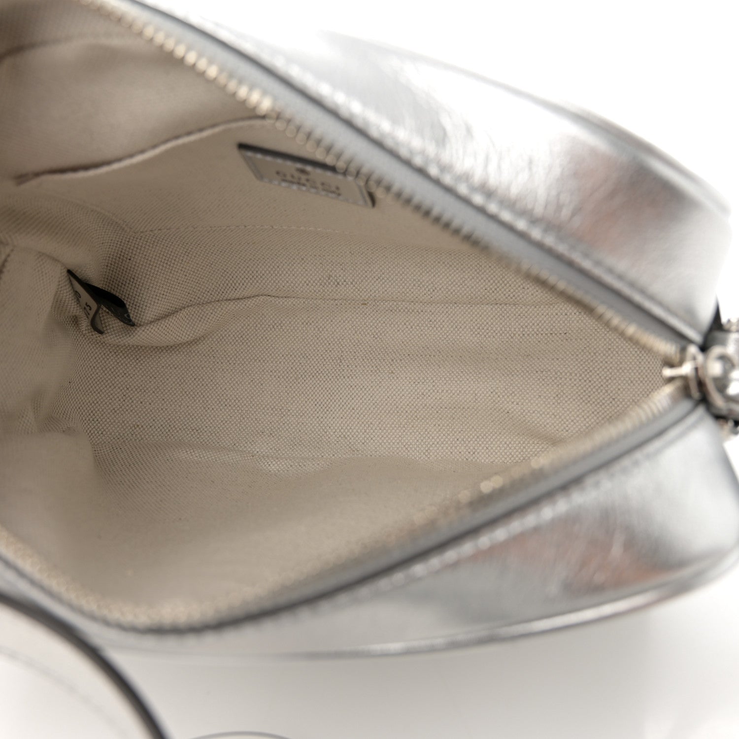 Gucci Metallic Sakai Be Green Calfskin Diagonal Stitched Small Blondie Shoulder Bag Silver 5 of 12
