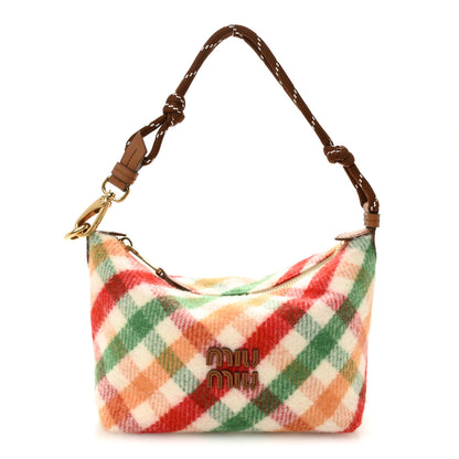 Miu Miu Wool Plaid Pouch Multicolor 1 of 9