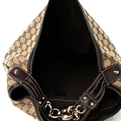 Gucci Monogram Large Wave Hobo Dark Brown 6 of 8