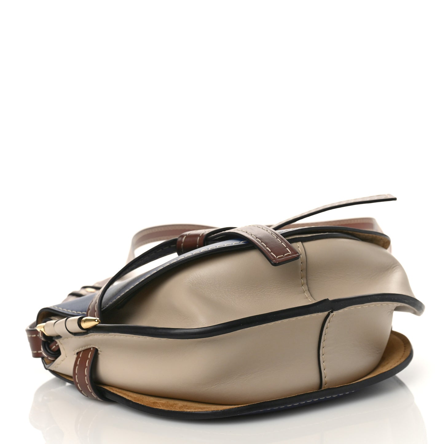 Calfskin Small Gate Crossbody Bag Blue