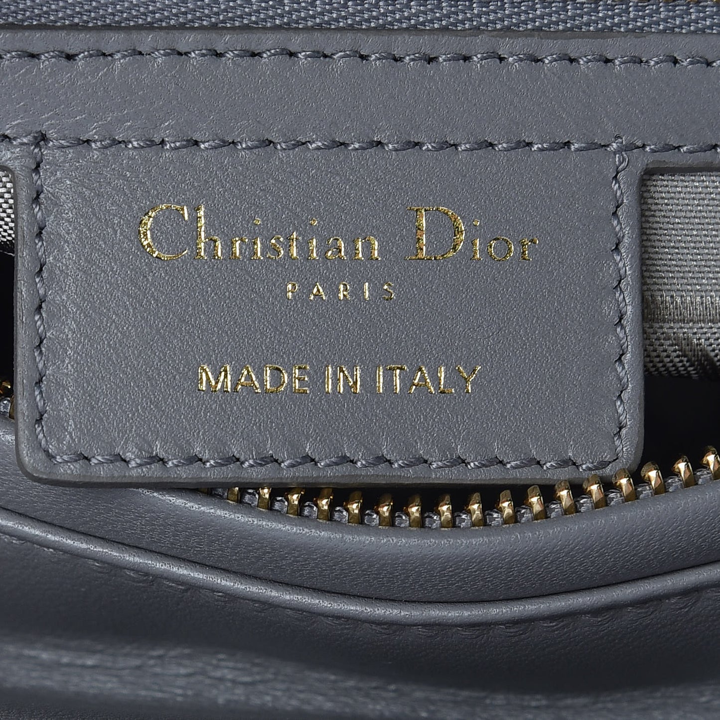 Lambskin Cannage Medium Lady Dior Grey