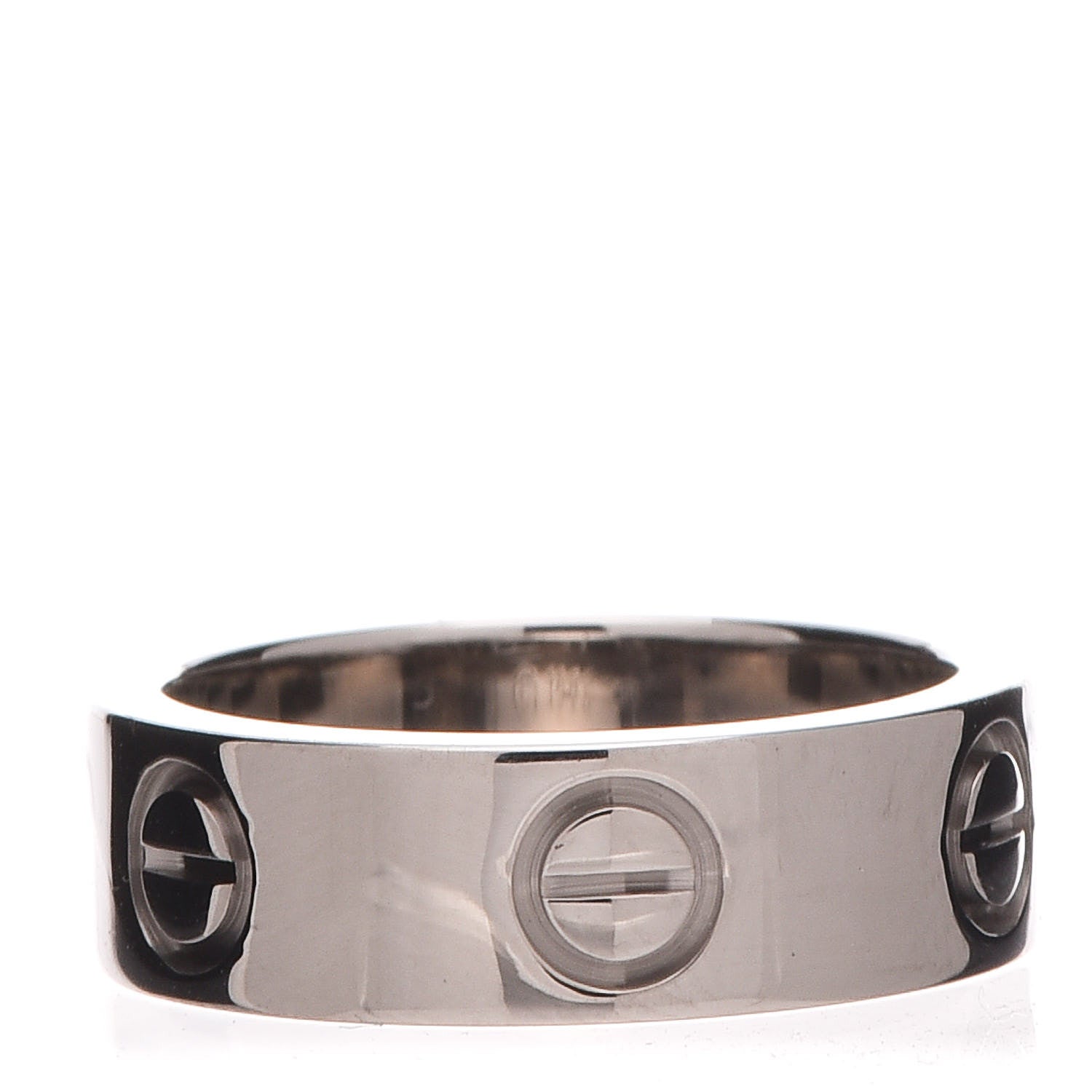Cartier 18K White Gold 5.5mm LOVE Ring 49 4.75 3 of 6