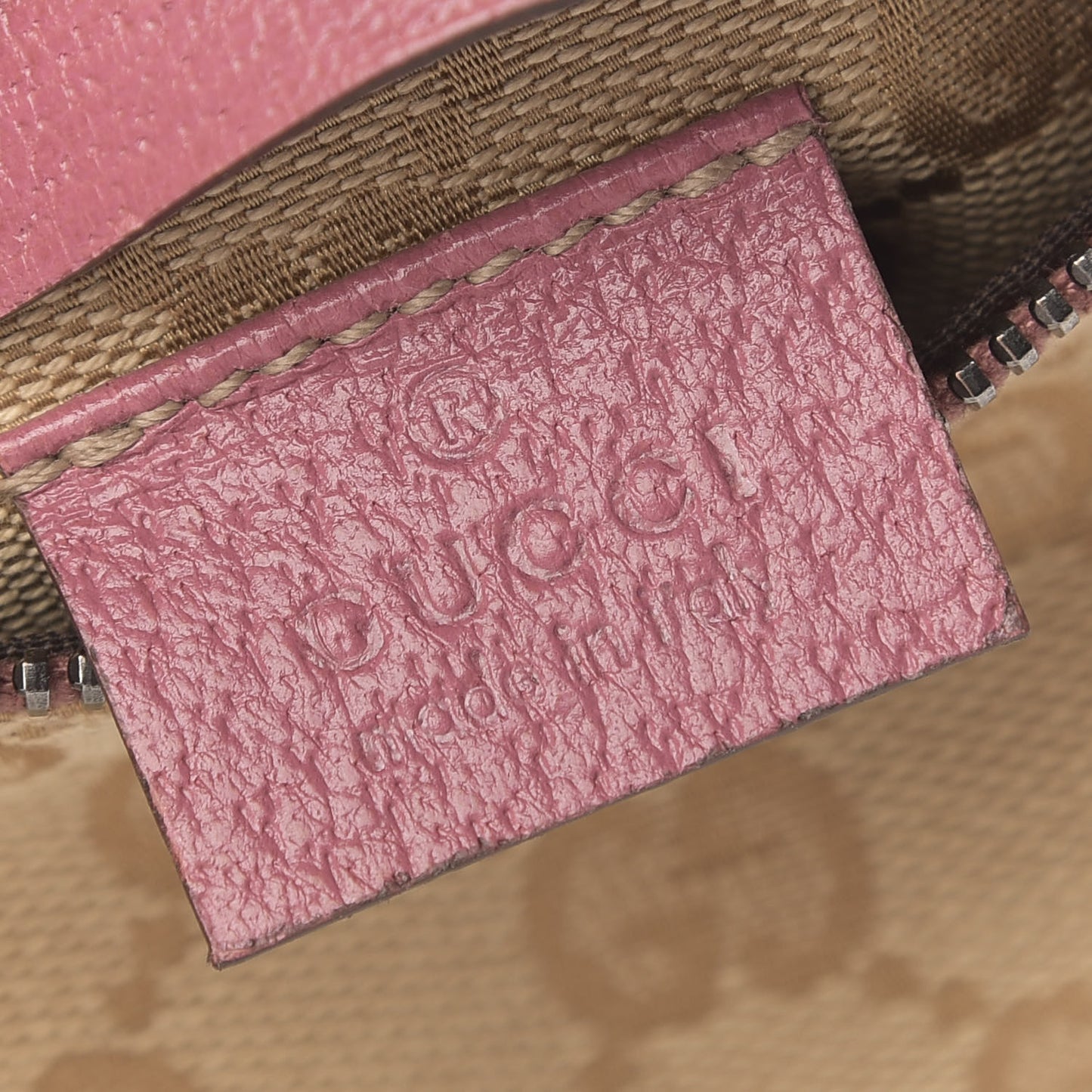 GG Monogram Web Double Pocket Belt Bag Pink