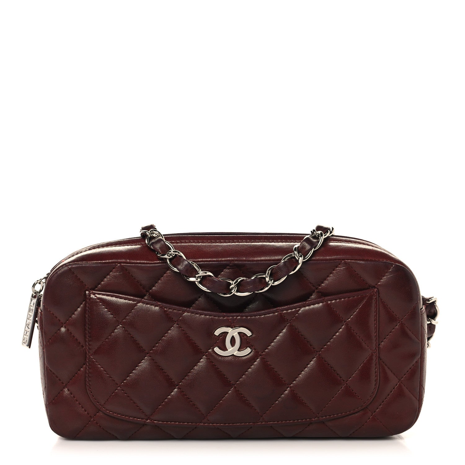 Chanel Lambskin Quilted Timeless Camera Case Burgundy 1 of 11