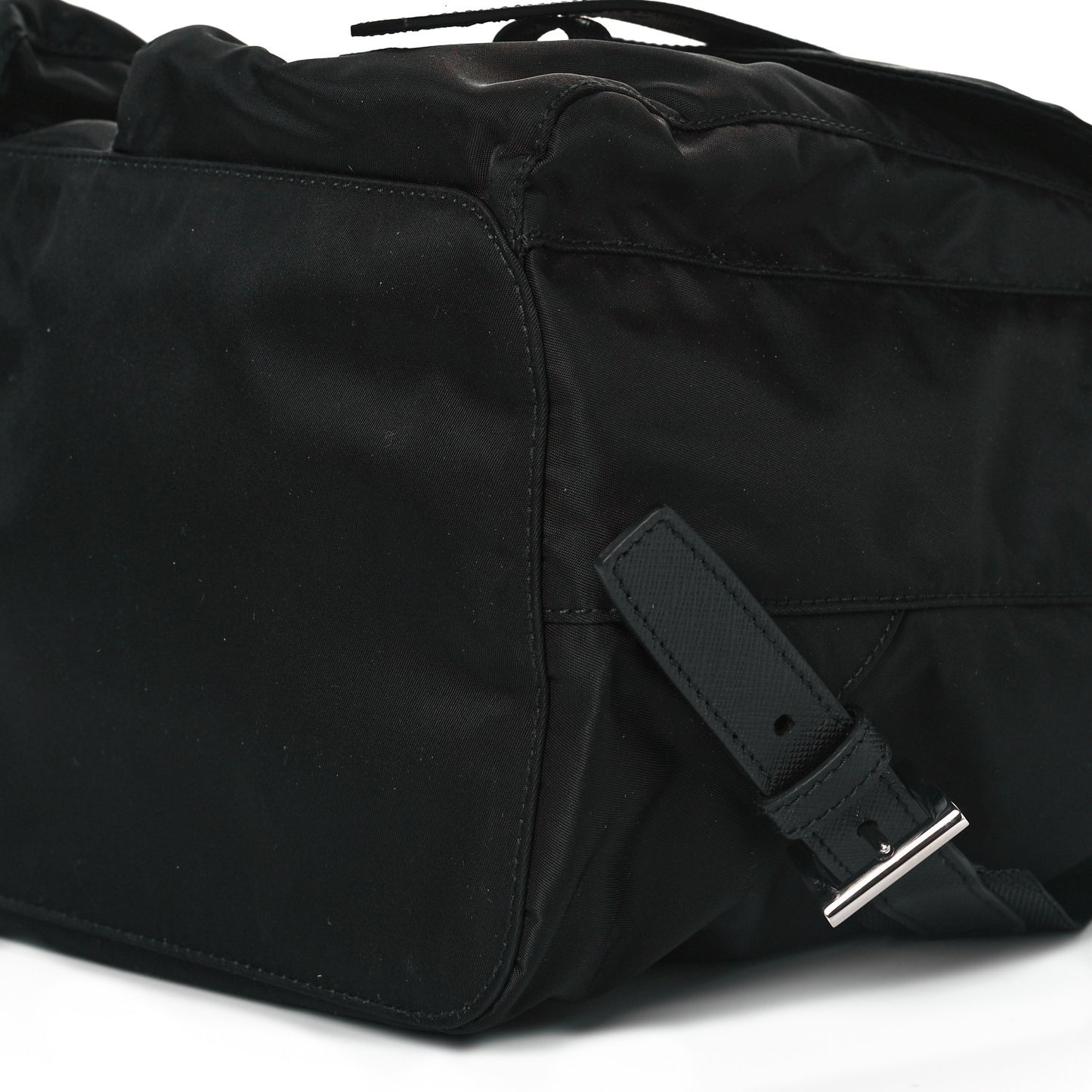 Tessuto Nylon Saffiano Medium Backpack Black