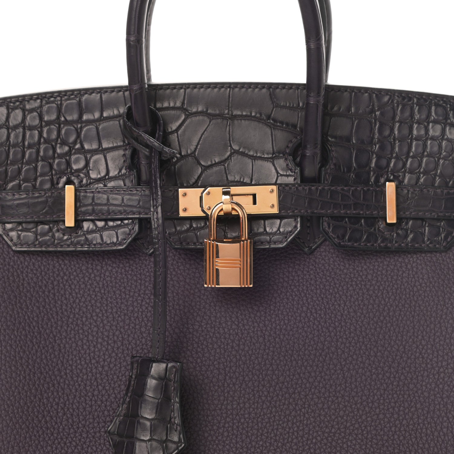 Hermes Togo Matte Alligator Birkin Touch 25 Raisin 8 of 11