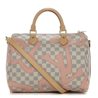 Louis Vuitton Damier Azur Tahitienne Speedy Bandouliere 30 Rose Ballerine 1 of 7