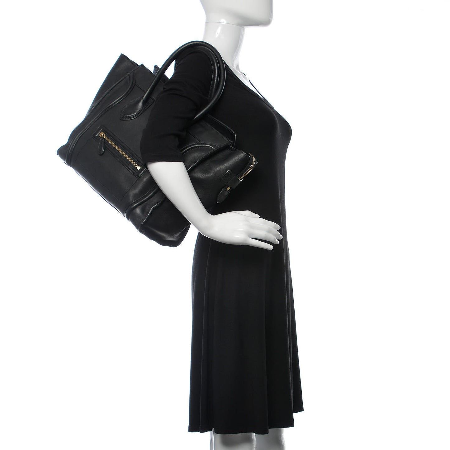 Smooth Calfskin Mini Luggage Black