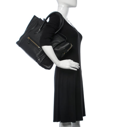 Celine Smooth Calfskin Mini Luggage Black 2 of 20
