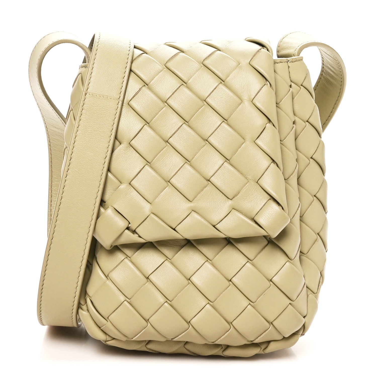 Bottega Veneta Nappa Intrecciato Mini Vertical Cobble Shoulder Bag Travertine 1 of 8