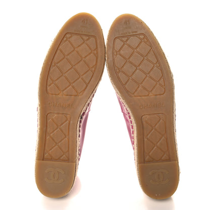 Chanel Patent Calfskin CC Espadrilles 41 Fuchsia Black 6 of 11