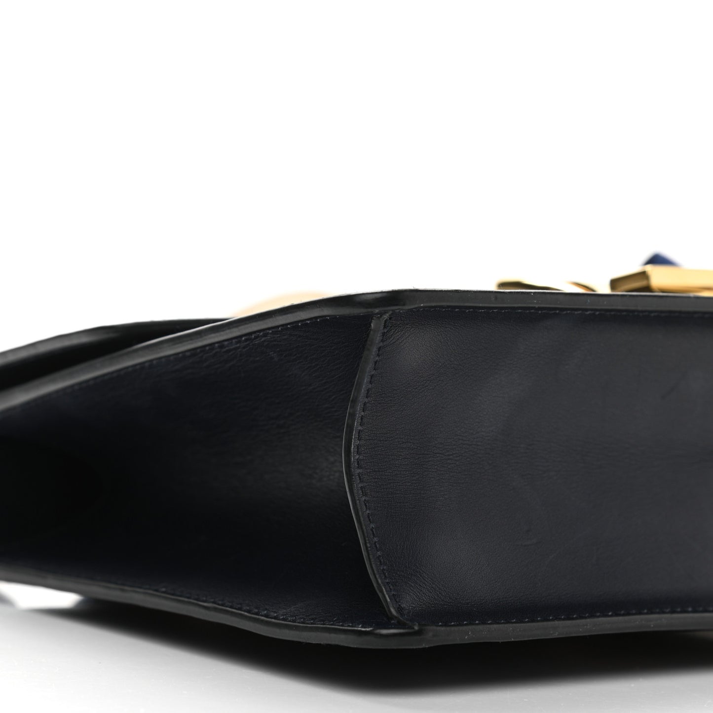 Vitello Fontanella Web Small Sylvie Shoulder Bag Blue Agata