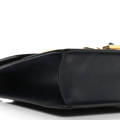 Gucci Vitello Fontanella Web Small Sylvie Shoulder Bag Blue Agata 10 of 12
