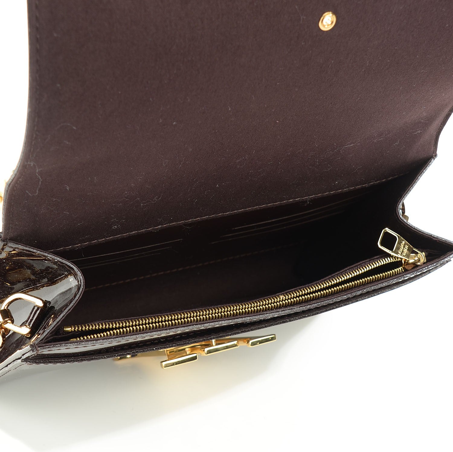 Louis Vuitton Patent Calfskin Chain Louise GM Amarante 6 of 8