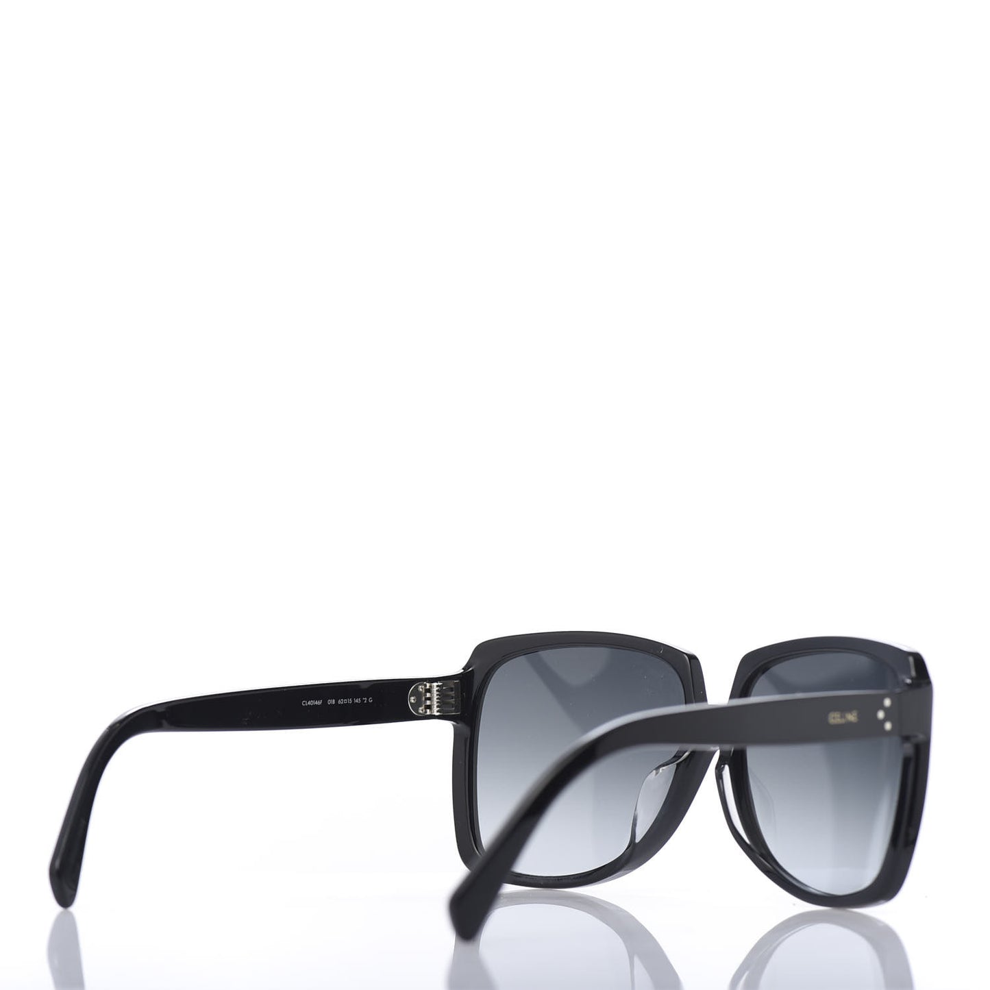 Oversized Square Acetate Sunglasses CL40146F Black