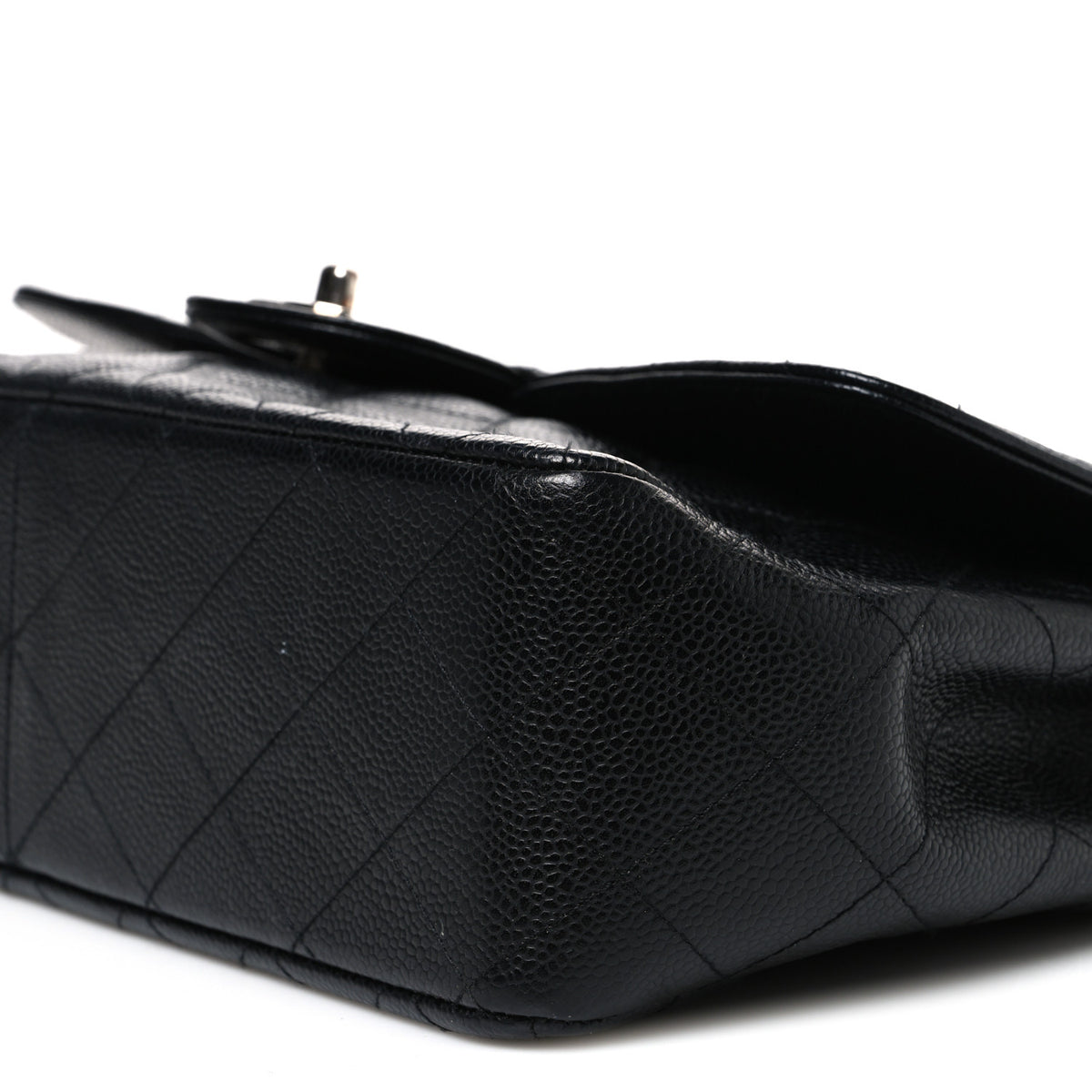 Caviar Quilted Jumbo Single Flap Black