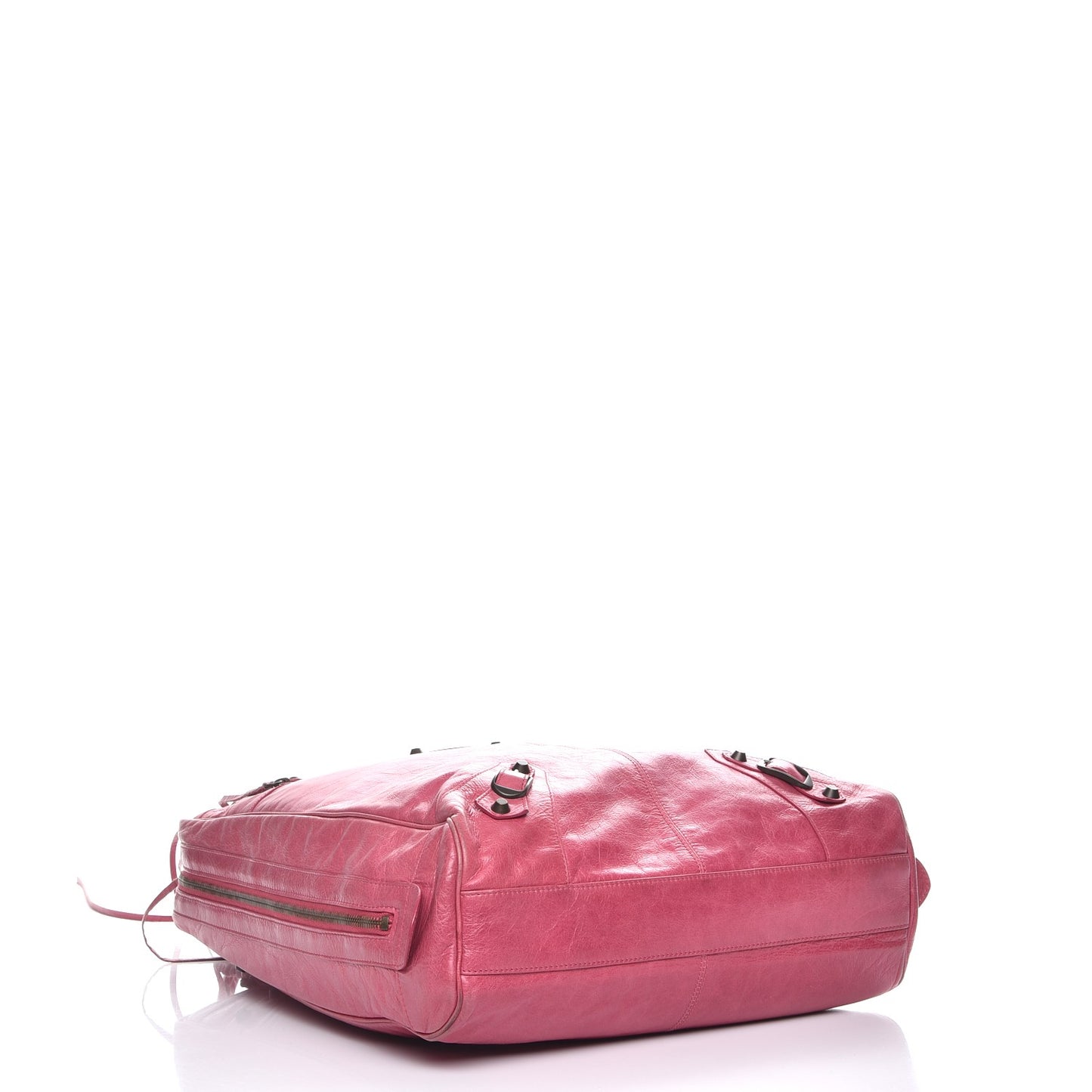 Agneau Classic Hardware Briefcase Tote Pivoine