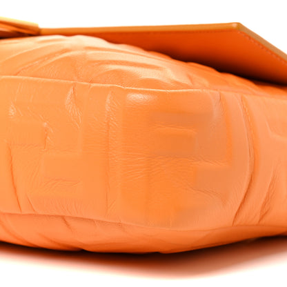 Fendi Nappa FF 1974 Embossed Baguette Clementine 9 of 13