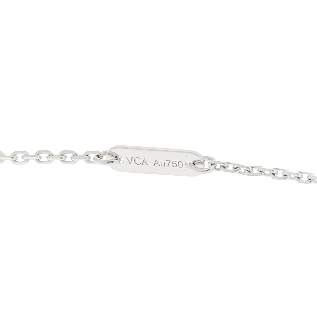 Van Cleef & Arpels 18K White Gold Diamond Sweet Alhambra Pendant Necklace 4 of 5