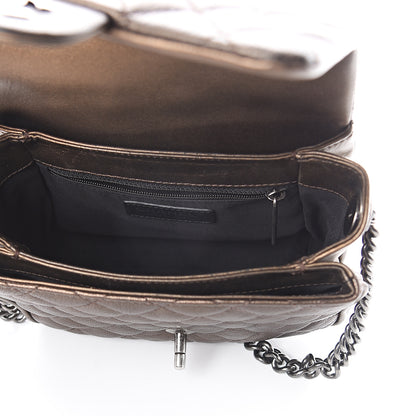 Chanel Metallic Goatskin Quilted Small Rock In Rome Flap Bronze 4 of 9