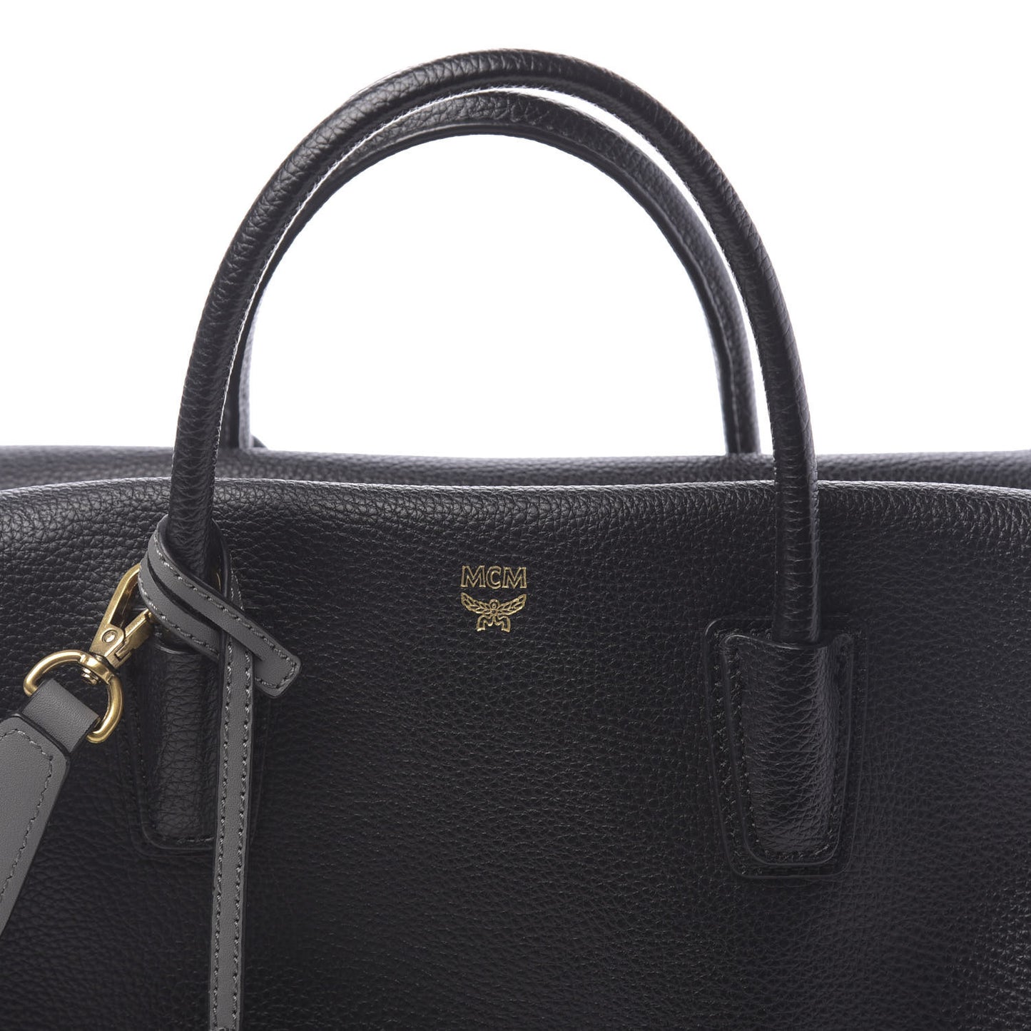Grained Calfskin Medium Milla Tote Black