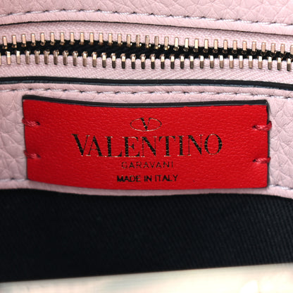 Valentino Garavani Pebbled Calfskin Small Rockstud Flip Lock Hobo Light Pink 6 of 8