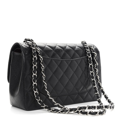 Chanel Caviar Quilted Jumbo Double Flap Black 3 of 9