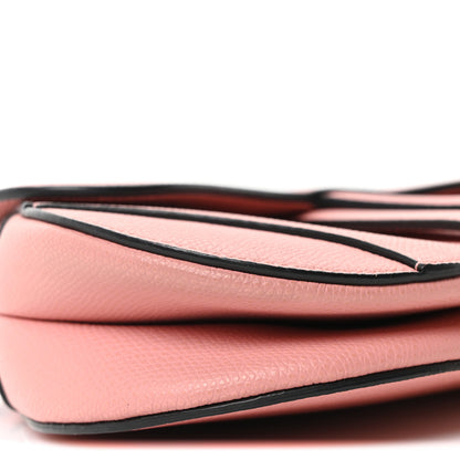 Christian Dior Grained Calfskin Mini Saddle Bag Pink 9 of 10