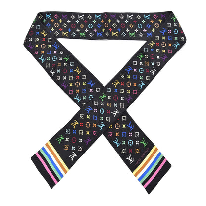 Louis Vuitton Silk Monogram Multicolor Bandeau Black 1 of 4