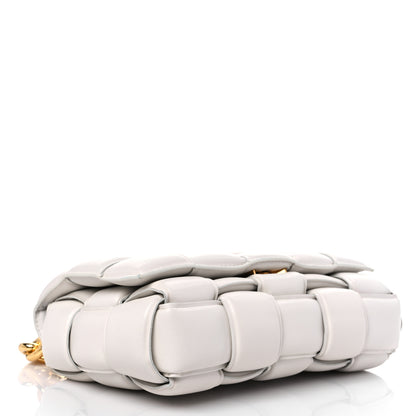 Bottega Veneta Lambskin Maxi Intreccio Padded Chain Cassette Crossbody Bag Chalk 4 of 9