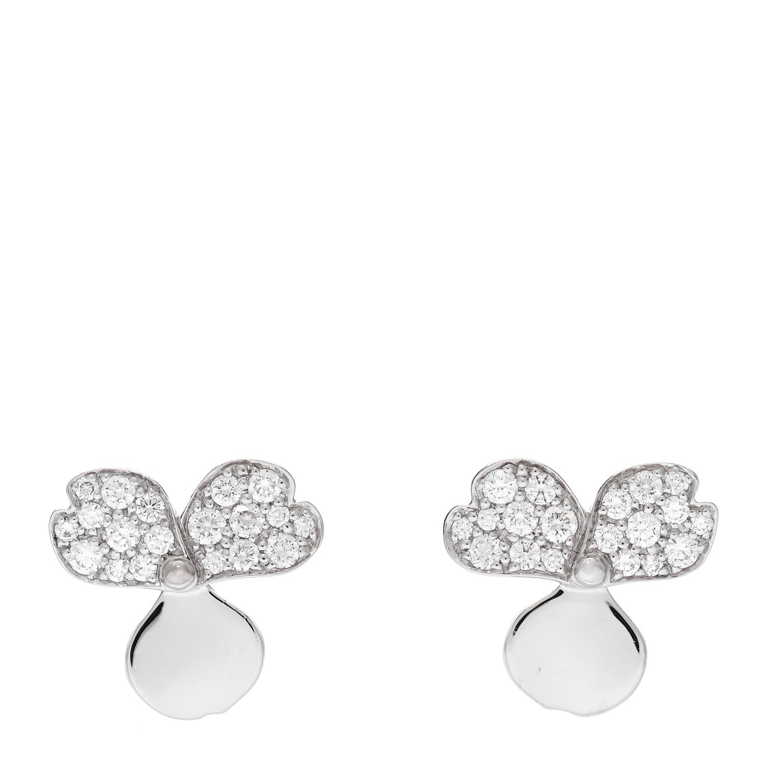 Tiffany Platinum Diamond Paper Flowers Earrings 1 of 6