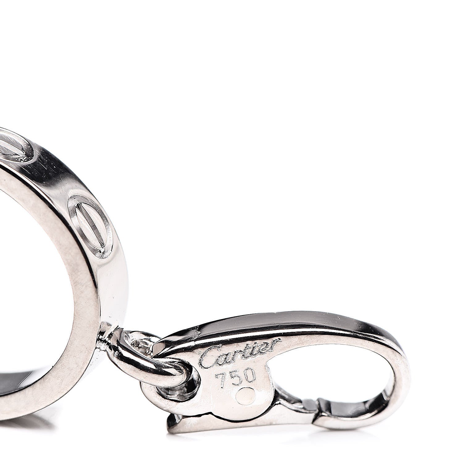 Cartier 18K White Gold LOVE Ring Charm 3 of 3
