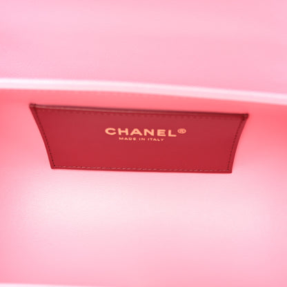 Chanel Shiny Caviar Preppy Coco Small Bowling Bag Pink 5 of 10