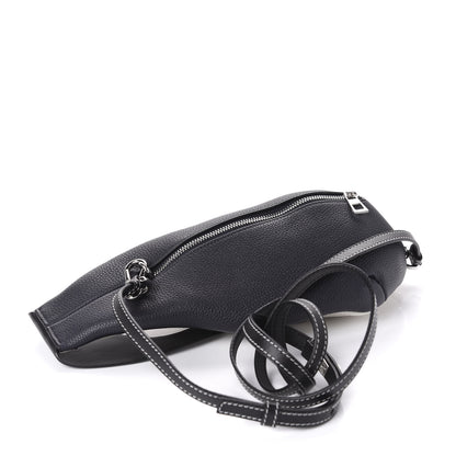Loewe Calfskin Paula's Ibiza Mini Whale Crossbody Bag Black White 4 of 9